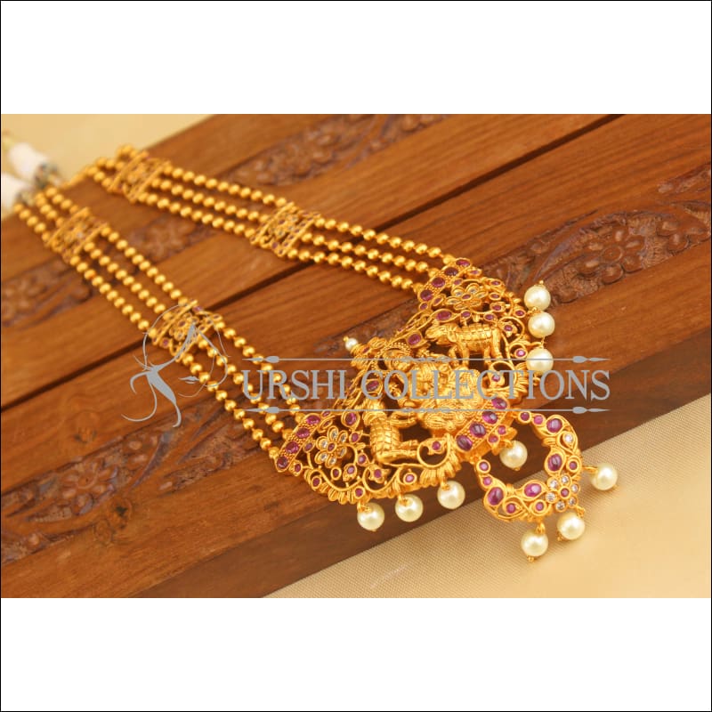 Beautiful Matte Finish Temple Pendant Necklace M3059 - Necklace Set