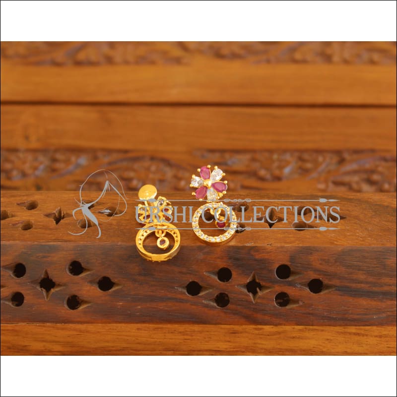 Designer Gold plated CZ earrings M2261