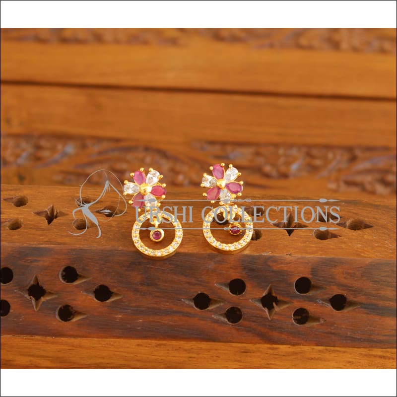 Designer Gold plated CZ earrings M2261