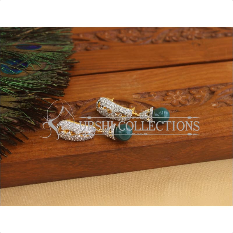 Designer Gold Plated CZ Earrings M2953 - EARRINGS