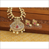 Designer Gold Plated CZ Pearl Necklace Set M1972 - Necklace Set