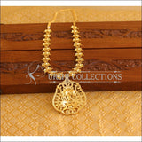 Designer Gold Plated CZ Temple Mango Necklace M1965 - Necklace Set