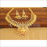 Designer Gold Plated CZ Temple Necklace Set M2294