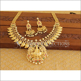 Designer Gold Plated CZ Temple Necklace Set M2295