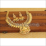 Designer Gold Plated CZ Temple Necklace Set M2295
