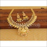 Designer Gold Plated CZ Temple Necklace Set M2295