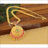 Designer Gold Plated Kempu Necklace M857 - Necklace Set