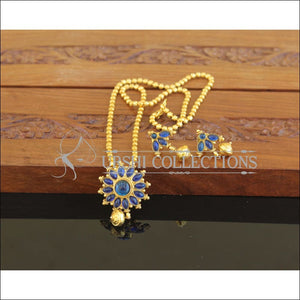 Designer Gold Plated Kempu Necklace Set M2514 - Necklace Set