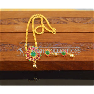Designer Gold Plated Kempu Necklace Set M2515 - Necklace Set