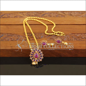Designer Gold Plated Kempu Necklace Set M2516 - Necklace Set