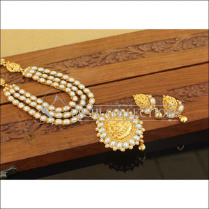 Designer Gold Plated Layer Temple Necklace Set M2497 - Necklace Set