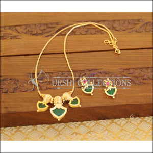 Designer gold plated palakka necklace set M906 - Necklace Set