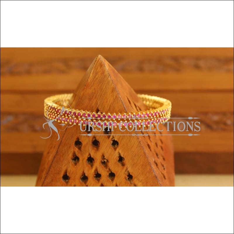Designer Gold Plated Ruby Bangles M1943 - 2.6 - Bangles