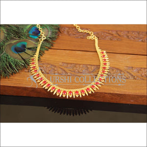 Designer Gold Plated Stone Necklace M2398 - Necklace Set