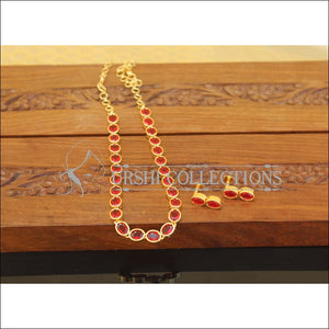 Designer Gold Plated Stone Necklace Set M2483 - Necklace Set