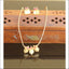 Designer gold plated temple coin necklace set M844