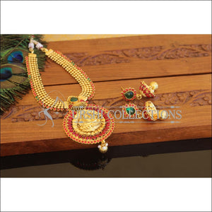 Designer Gold Plated Temple Necklace Set M2336