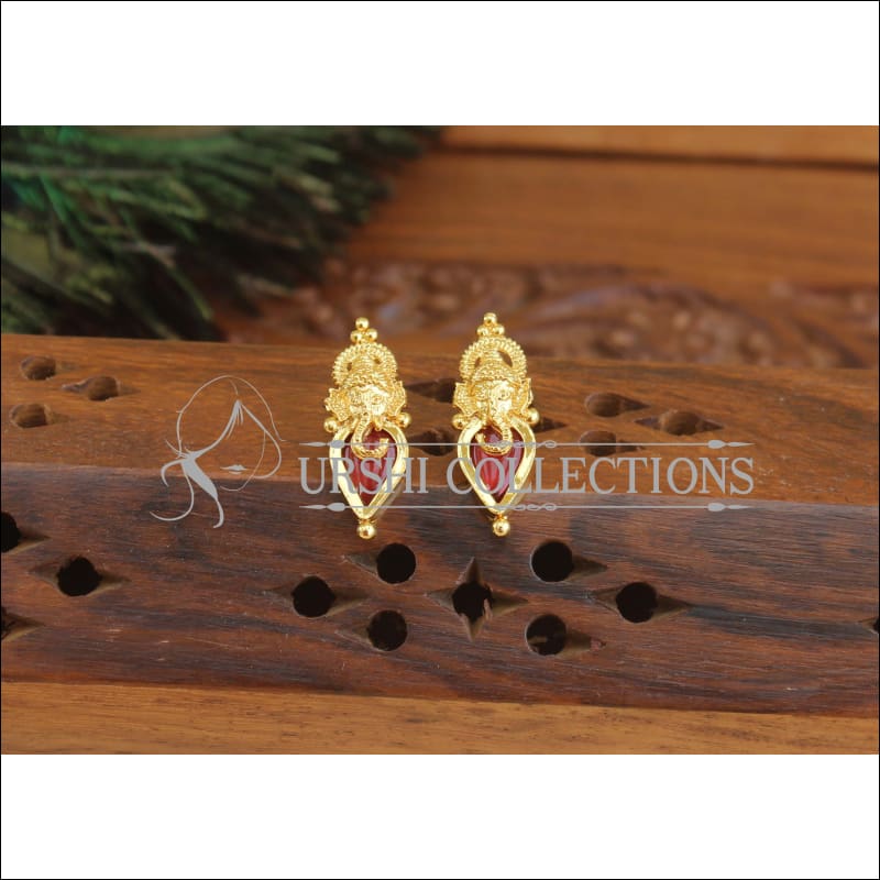 Kerala Style Gold Plated Ganesha Palakka Earrings M3042 - EARRINGS