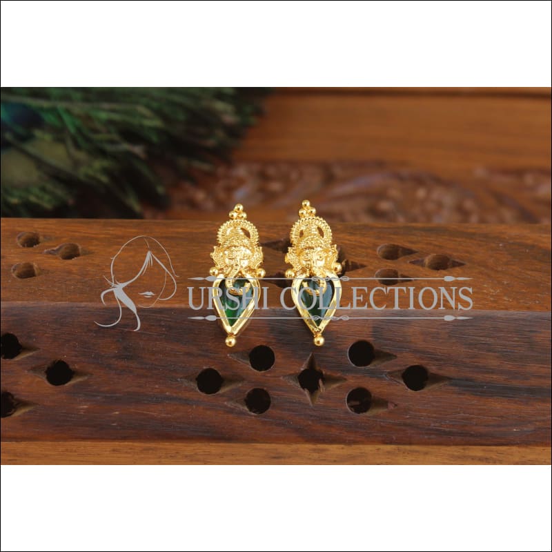 Kerala Style Gold Plated Ganesha Palakka Earrings M3043 - EARRINGS