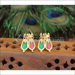 Kerala Style Gold Plated Palakka Earrings M1426 - Earrings
