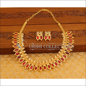 Kerala Style Gold Plated Palakka Necklace set M1280 - Necklace Set