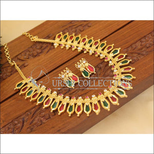 Kerala Style Gold Plated Palakka Necklace set M1282 - Necklace Set