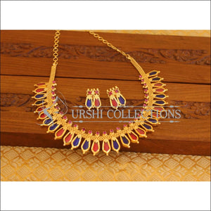 Kerala Style Gold Plated Palakka Necklace set M1283 - Necklace Set