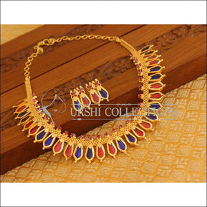 Kerala Style Gold Plated Palakka Necklace set M1283 - Necklace Set