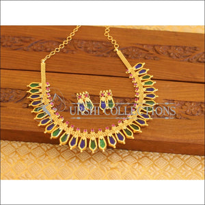Kerala Style Gold Plated Palakka Necklace set M1284 - Necklace Set