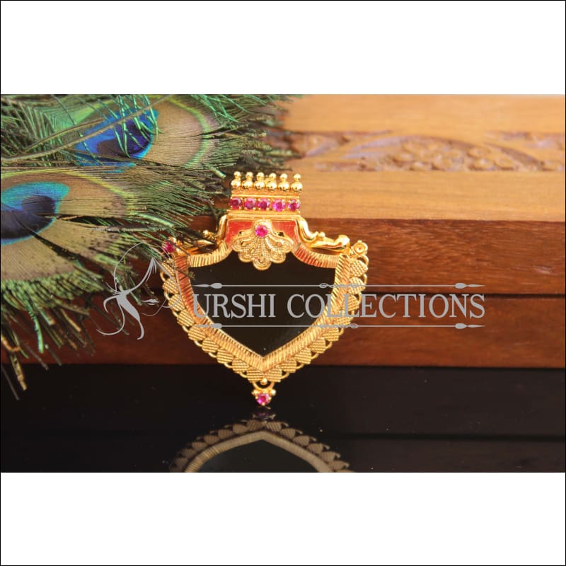 Kerala style Gold plated Palakka Pendant M2378 - Pendant Set