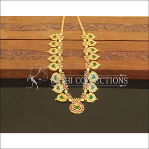 Kerala Style Gold Plated Special Stone Palakka Necklace M2468 - Necklace Set