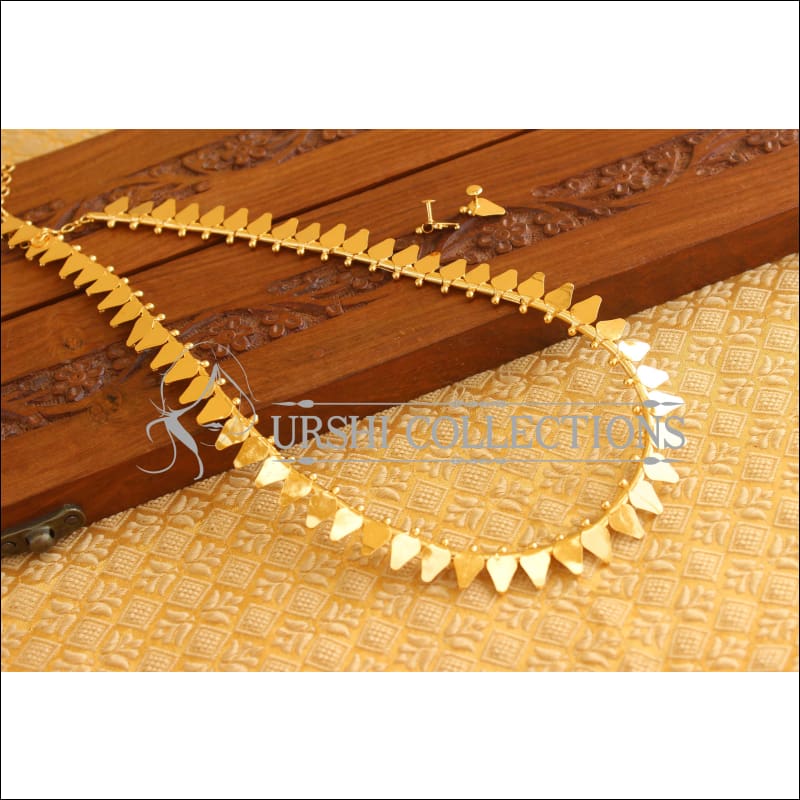 Kerala Style Gold Plated Thali Koottam long Necklace Set M1814 - Necklace Set