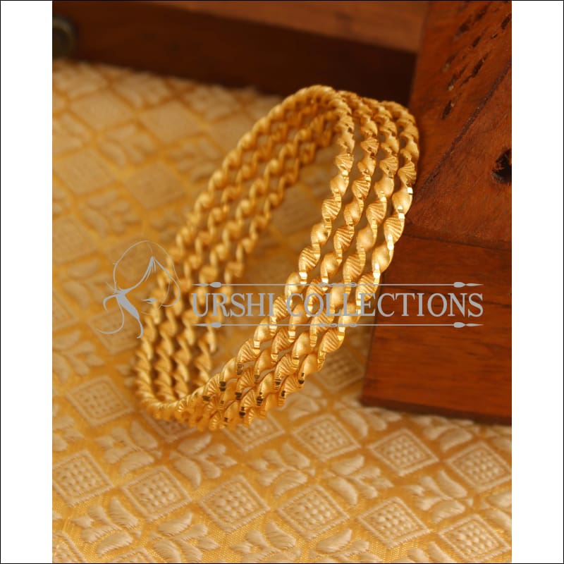 Kerala Style Gold Platted Bangle Set M1484 - 2.8 - Bangles