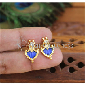 Kerala Style Gold Platted Palakka Earrings M1431 - Earrings