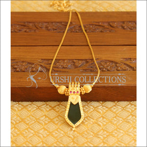 Kerala Style Gold Platted Palakka Necklace Set M1312 - Necklace Set