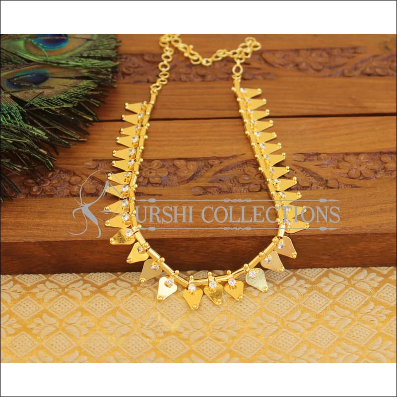 Kerala traditional Thalikoottam Necklace with stones M1017 - Necklace Set