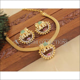 Lovely Designer matte finish elephant CZ Necklace set M1053 - Necklace Set