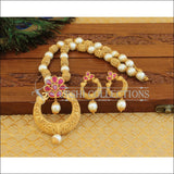 Matte finish Ruby Necklace set M1260 - Necklace Set