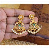 BEAUTIFUL CZ MATTE FINISH PEACOCK NECKLACE SET UTV187 - Necklace Set