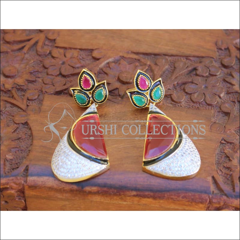 BEAUTIFUL DESIGNER CZ EARRINGS UTV696 - Earrings
