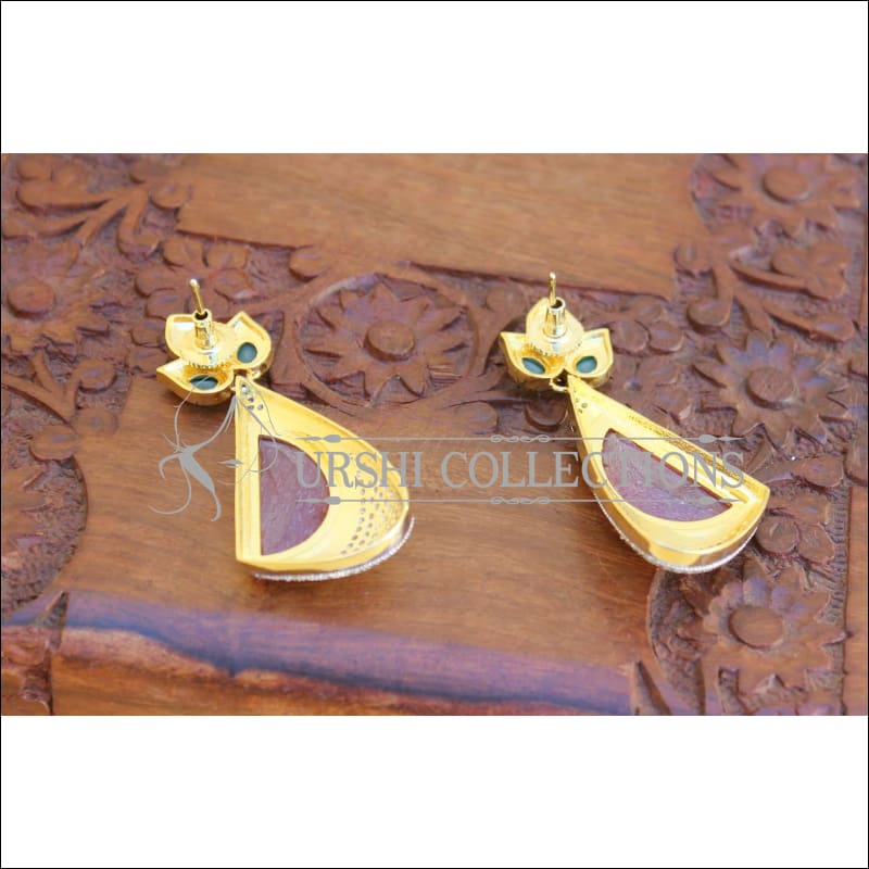BEAUTIFUL DESIGNER CZ EARRINGS UTV696 - Earrings