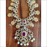 BEAUTIFUL DESIGNER CZ LAKSHMI NECKLACE SET UTV983 - Necklace Set