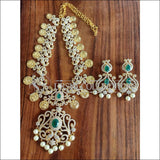 BEAUTIFUL DESIGNER CZ LAKSHMI NECKLACE SET UTV984 - Necklace Set