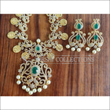 BEAUTIFUL DESIGNER CZ LAKSHMI NECKLACE SET UTV984 - Necklace Set