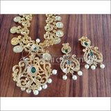 BEAUTIFUL DESIGNER CZ LAKSHMI NECKLACE SET UTV984 - Necklace Set