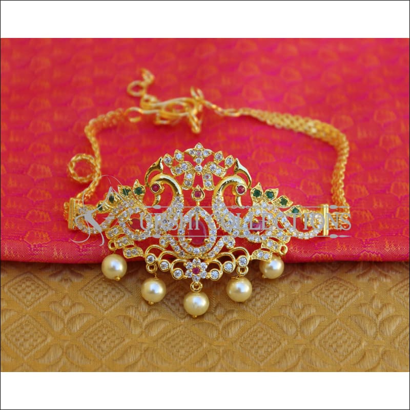 BEAUTIFUL GOLD PLATED CZ ARMLET M23 - BAJU BAND