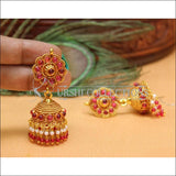 Designer Geru Polish Earrings Set UC-NEW1076 - Ruby - Earrings