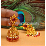 Designer Geru Polish Earrings Set UC-NEW1088 - Ruby - Earrings