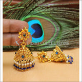 Designer Geru Polish Earrings Set UC-NEW1095 - Blue - Earrings