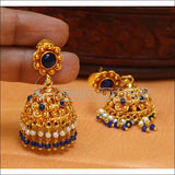 Designer Geru Polish Earrings Set UC-NEW1106 - Blue - Earrings